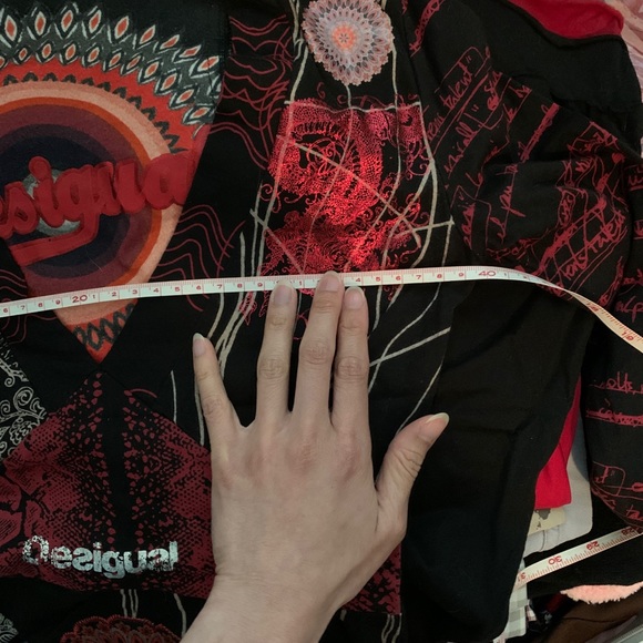 Desigual Black/Red Printed Dress - Picture 8 of 9